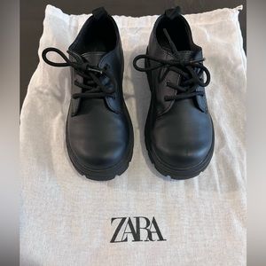 Zara Black Derby Shoes